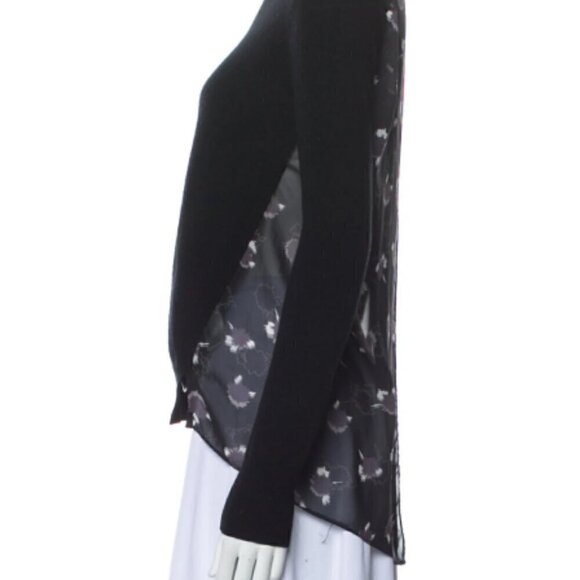 Rebecca minkoff womens sweater small floral back sheer back back whimsy goth - Picture 3 of 9